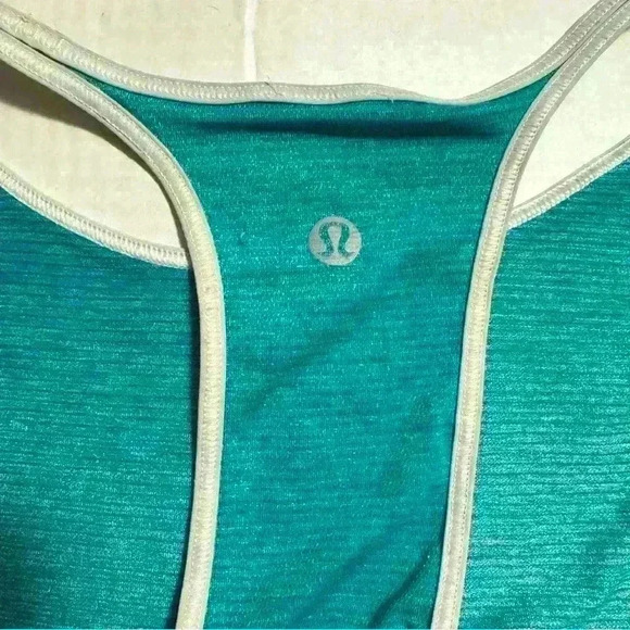 Lululemon Time To Sweat Tank Heathered Spirit Green / White - Picture 6 of 8